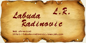 Labuda Radinović vizit kartica